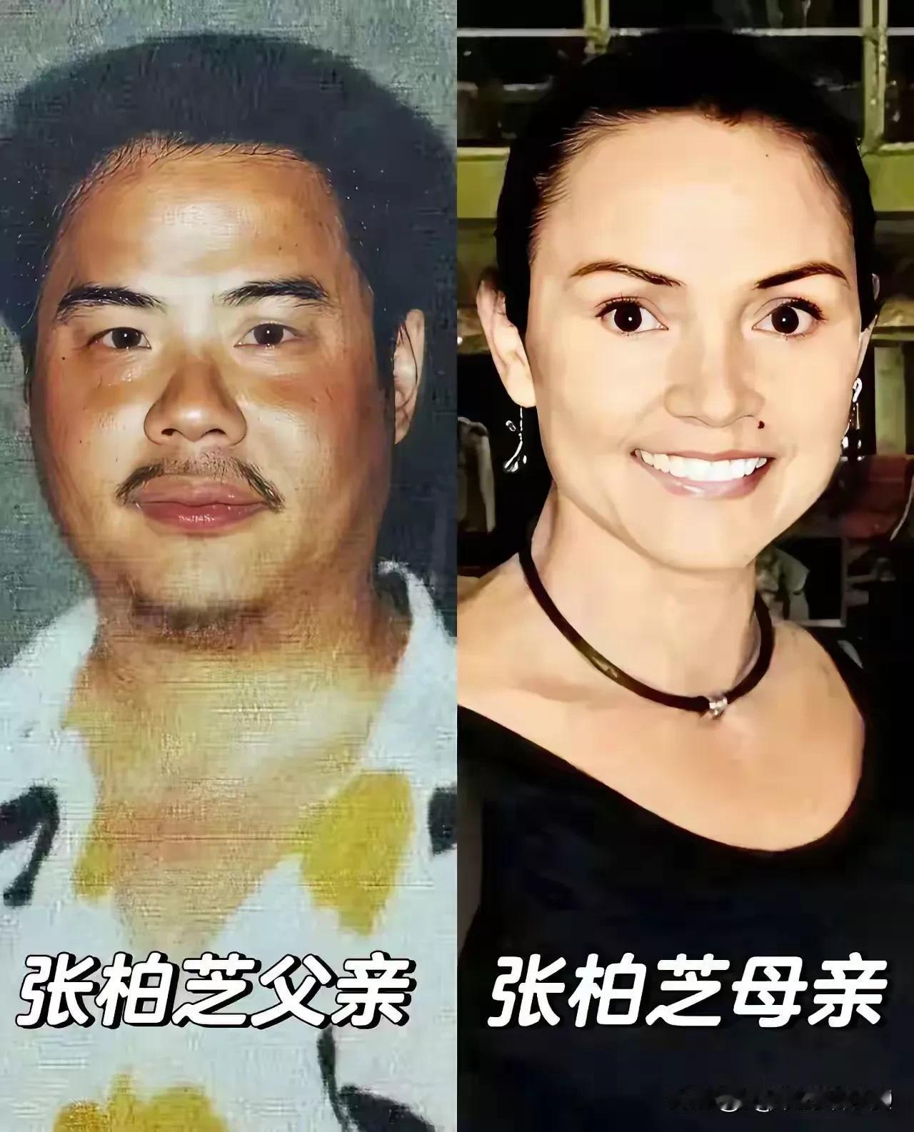 看到张柏芝的父母那一刻真有点怀疑她不是亲生。就这两人的长相，父亲肥头大耳象个杀猪
