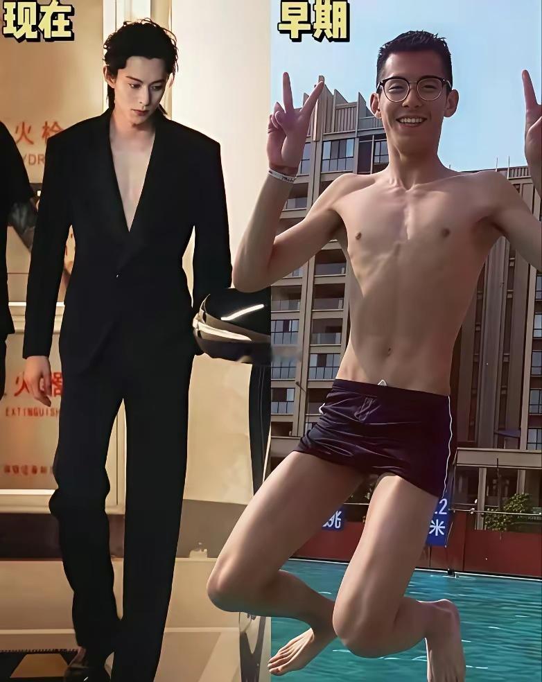王鹤棣早期vs现在一脸坏小子样