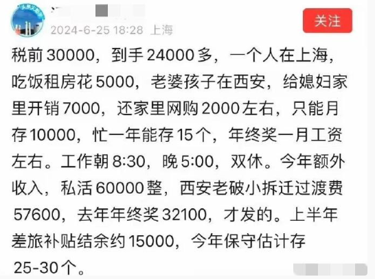 这就是在上海月薪3万的生活现状，太现实了！​​​