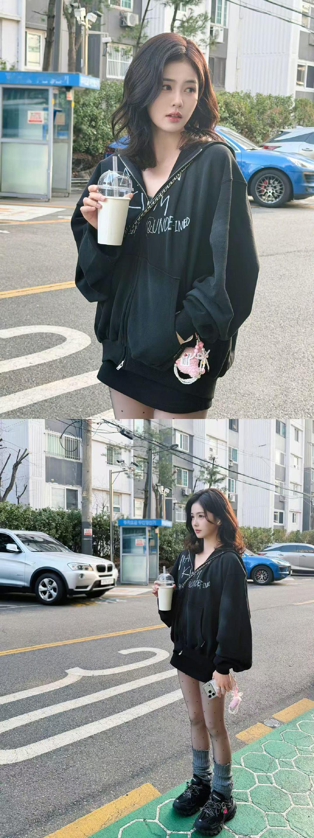 白鹿韩国街头随拍白鹿韩国旅行晒照旅行明信片查收✅