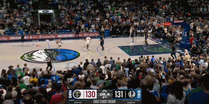 相信队友！约基奇最后时刻也传球了！第四节最后一攻，掘金队以130-131落后