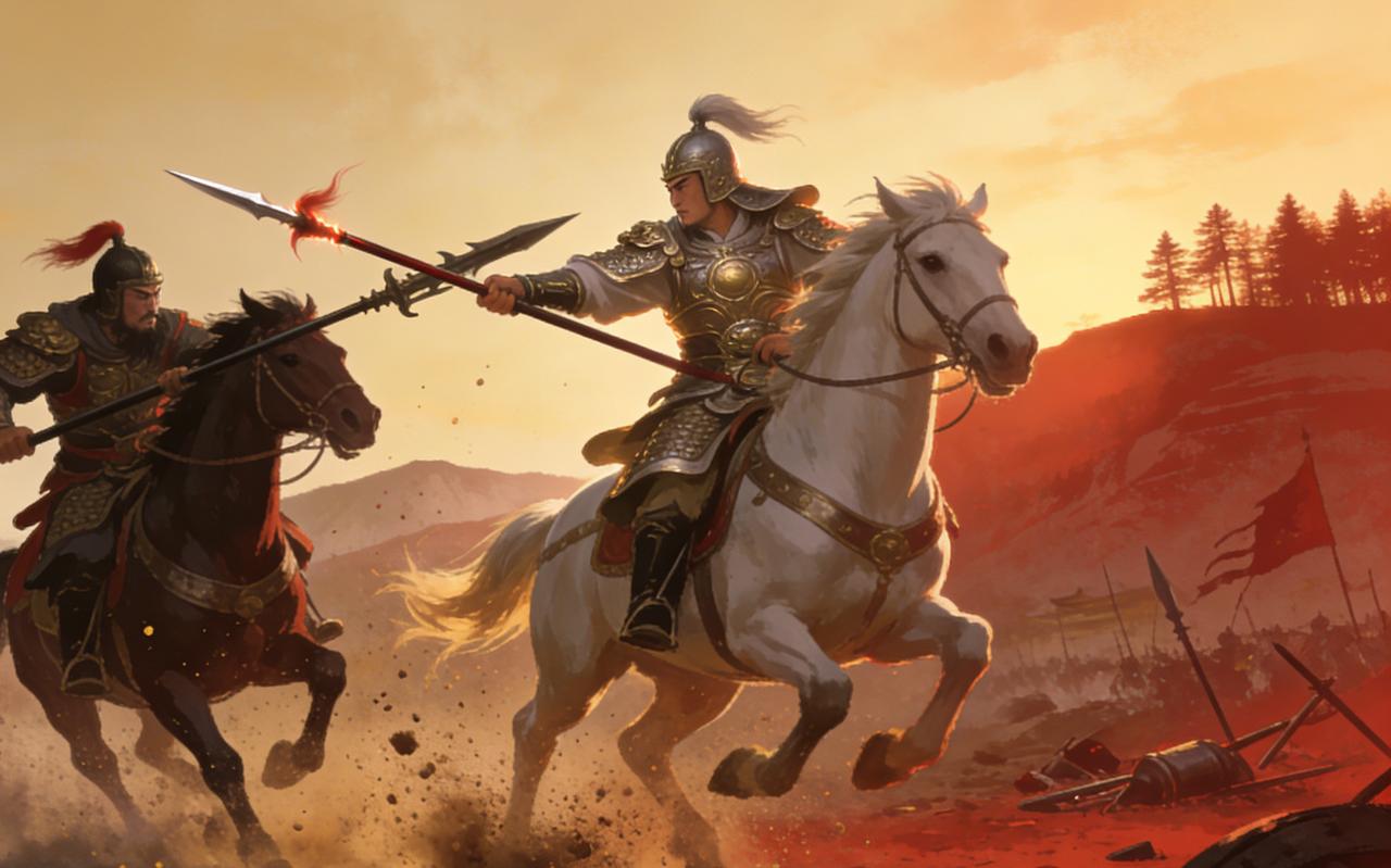 高览投降曹操后，随大军征讨刘备，张郃说：“遇见赵云务必小心。”高览说：“文丑能打