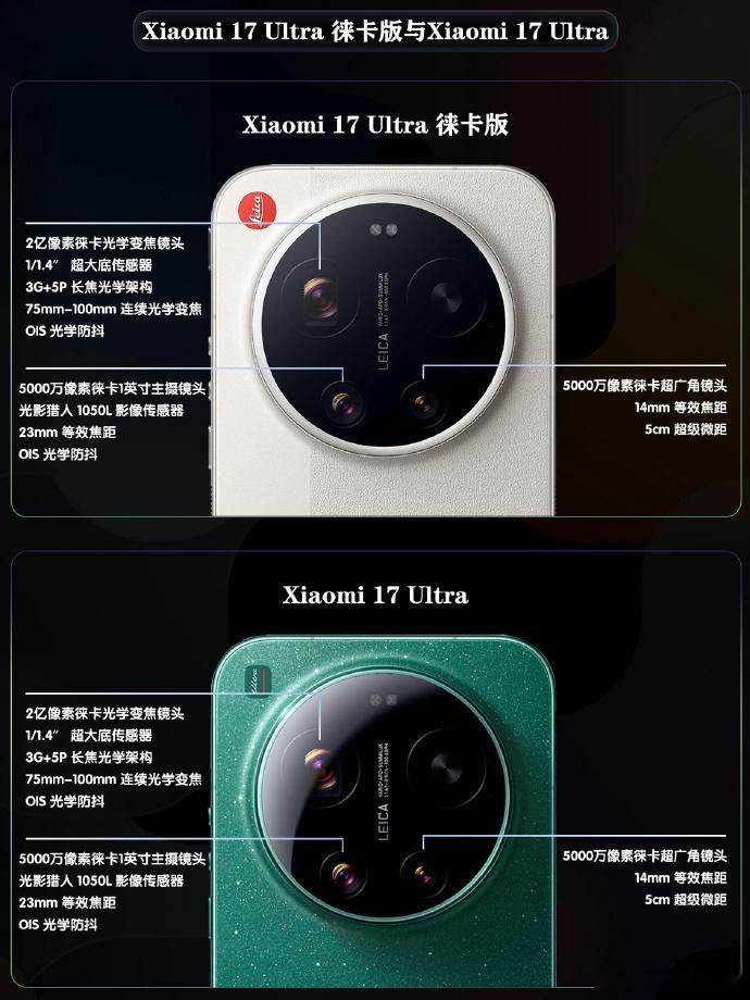 小米17Ultra｜纠结徕卡版🆚普通版怎么选🕹外观质感徕卡版是素皮拼接设计（