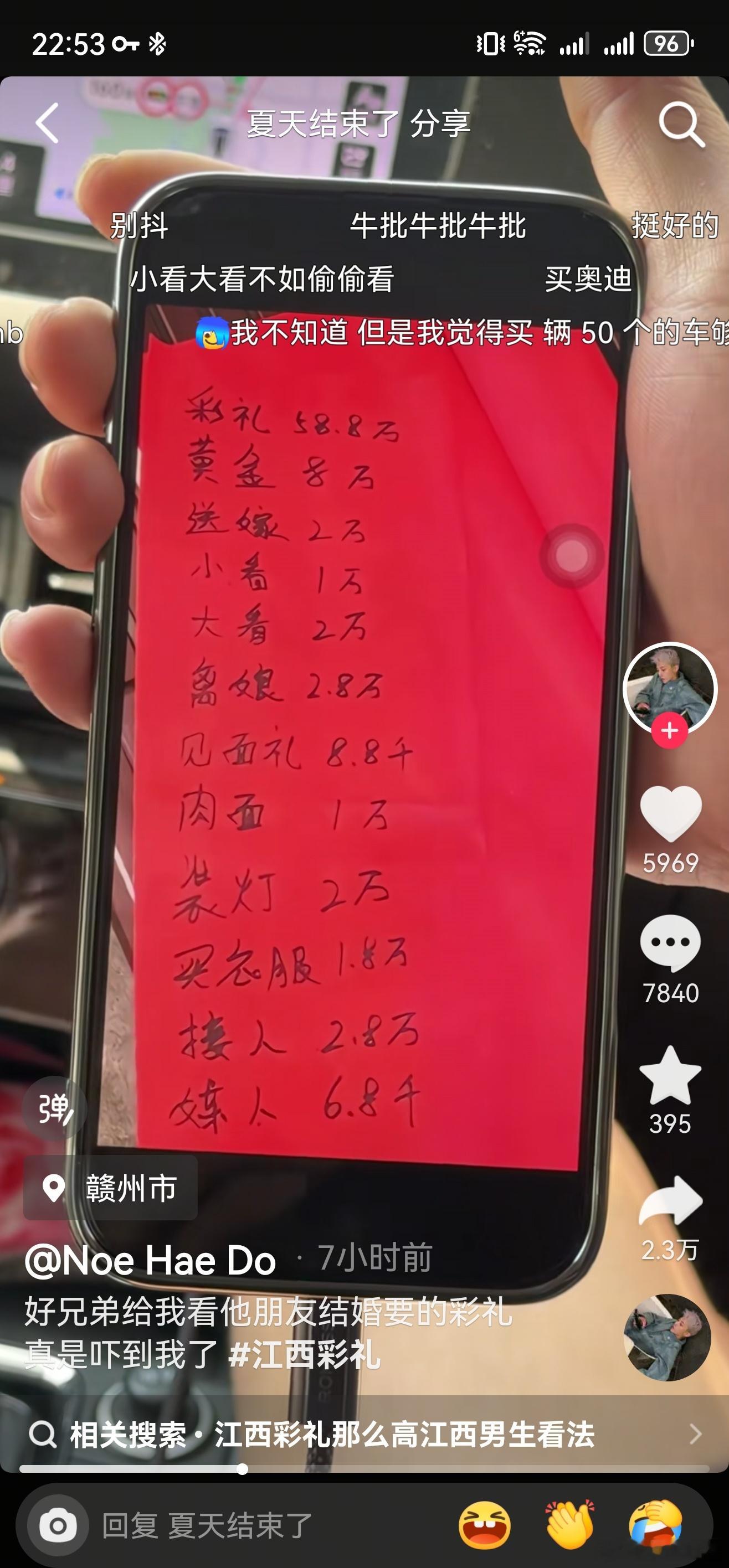 现在江西赣州的彩礼这么离谱的吗？这个大看小看什么意思？​​​