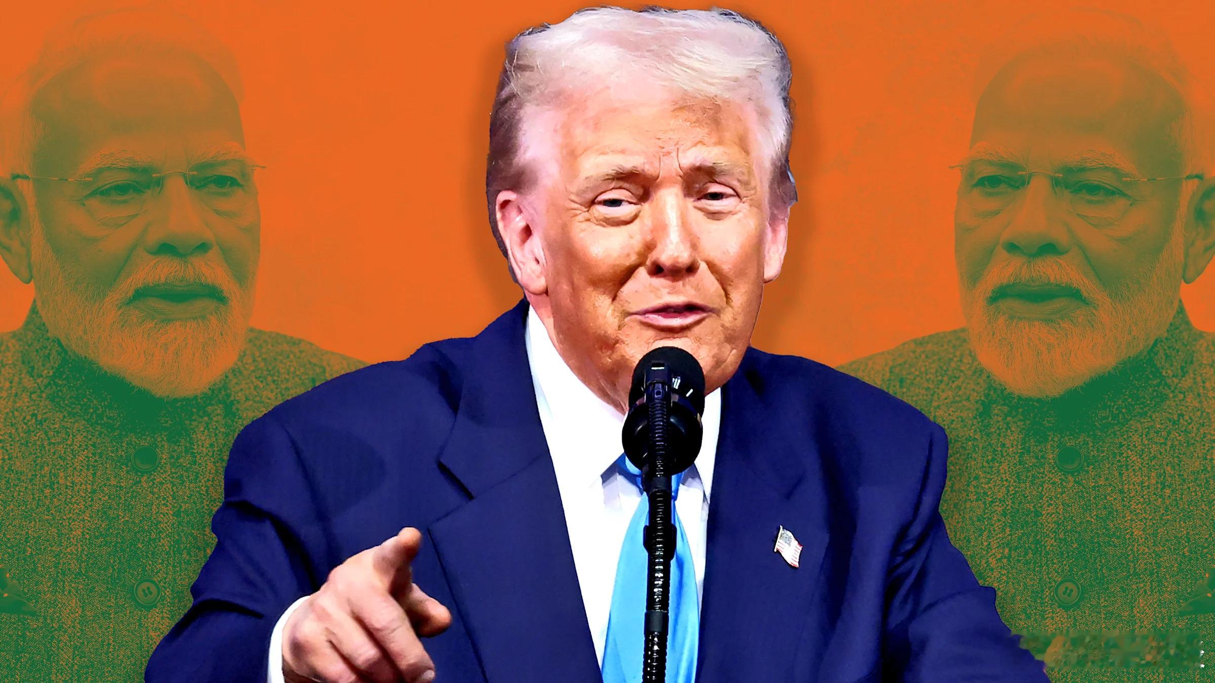 （每日野兽）周三，唐纳德·特朗普以最令人尴尬的方式盛赞印度总理纳伦德拉·莫迪，称