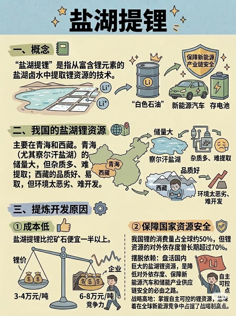 别再只盯着锂矿了！盐湖提锂，才是新能源的“隐形王牌”！家人们！说句扎心的：