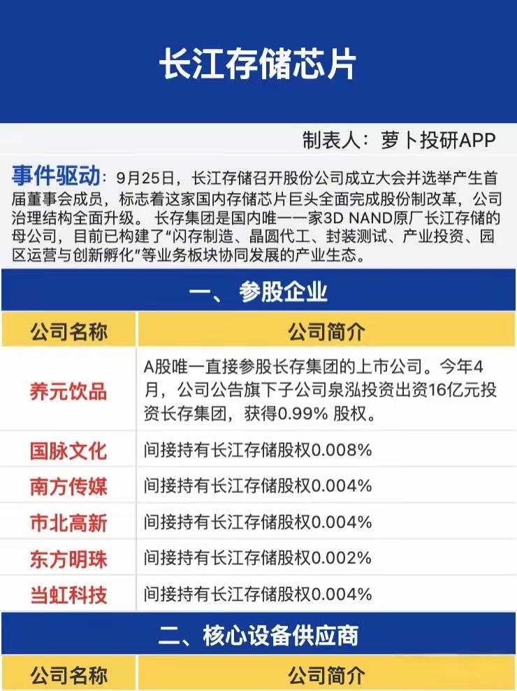长江存储及相关半导体产业链、国产替代、AI硬件等核心信息的总结：一、长江存储