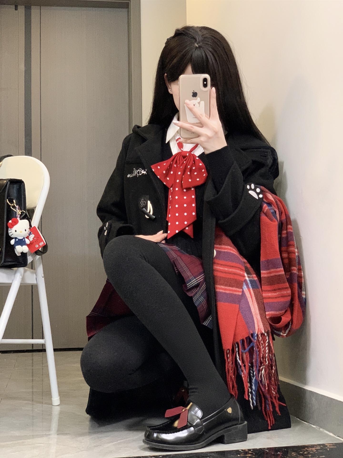 秋冬jk穿搭 不露腿穿搭 甜磕jk工作室 JK大衣秋冬穿搭