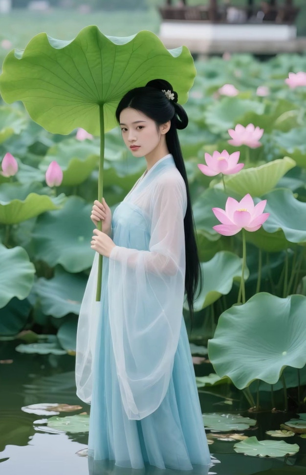 汉服加上江南美景绝了