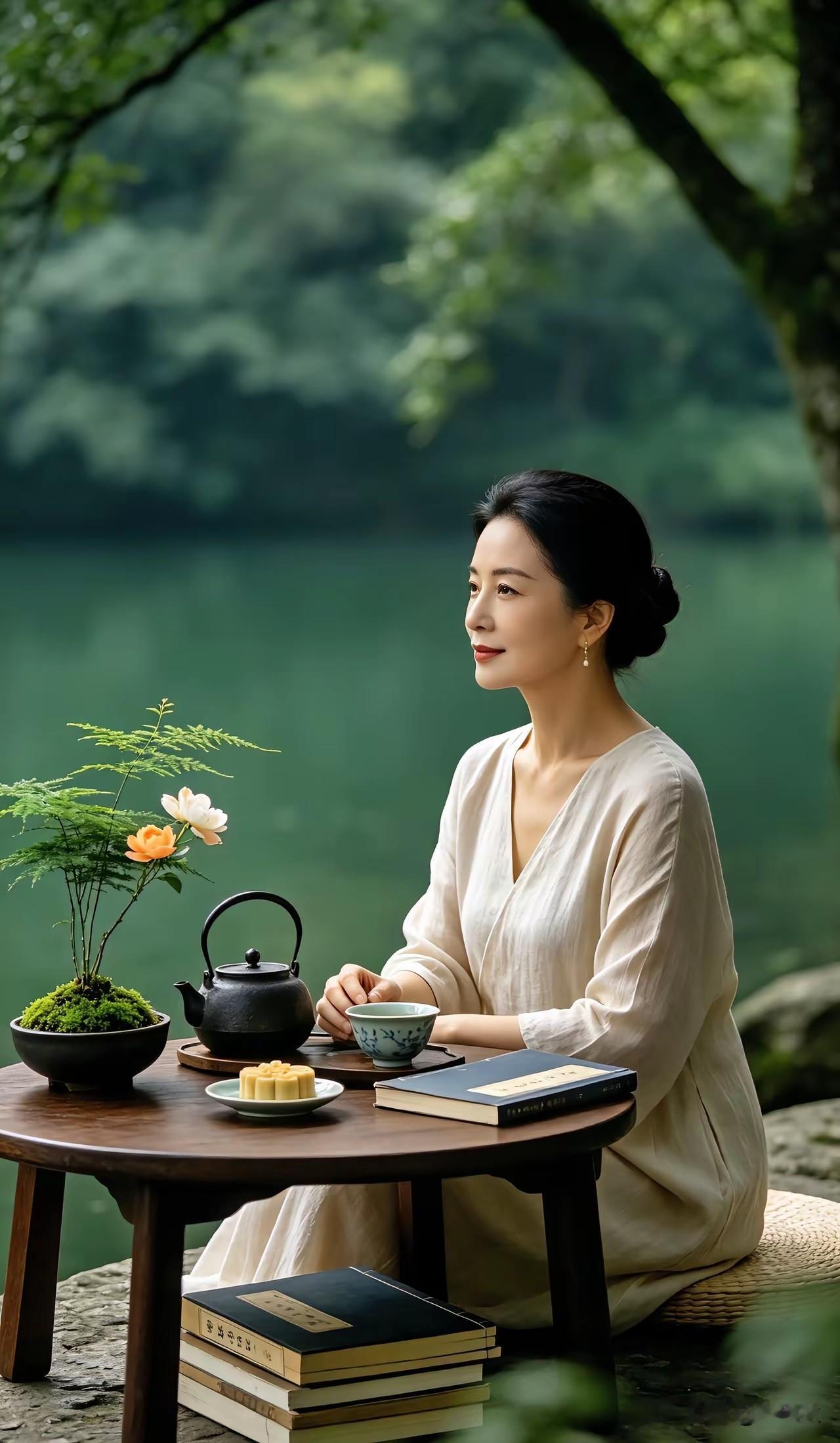 深山悟道得清净，请君赐下联闹市读书求心态。