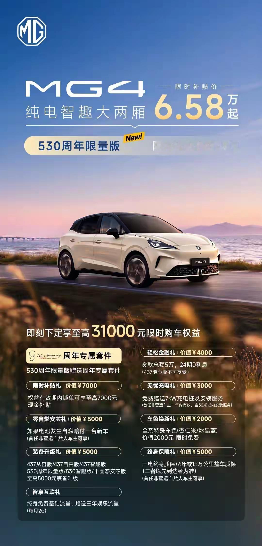 全新MG4上新530公里宁德时代2C电池，8.88万。优点:这应该是八万级少