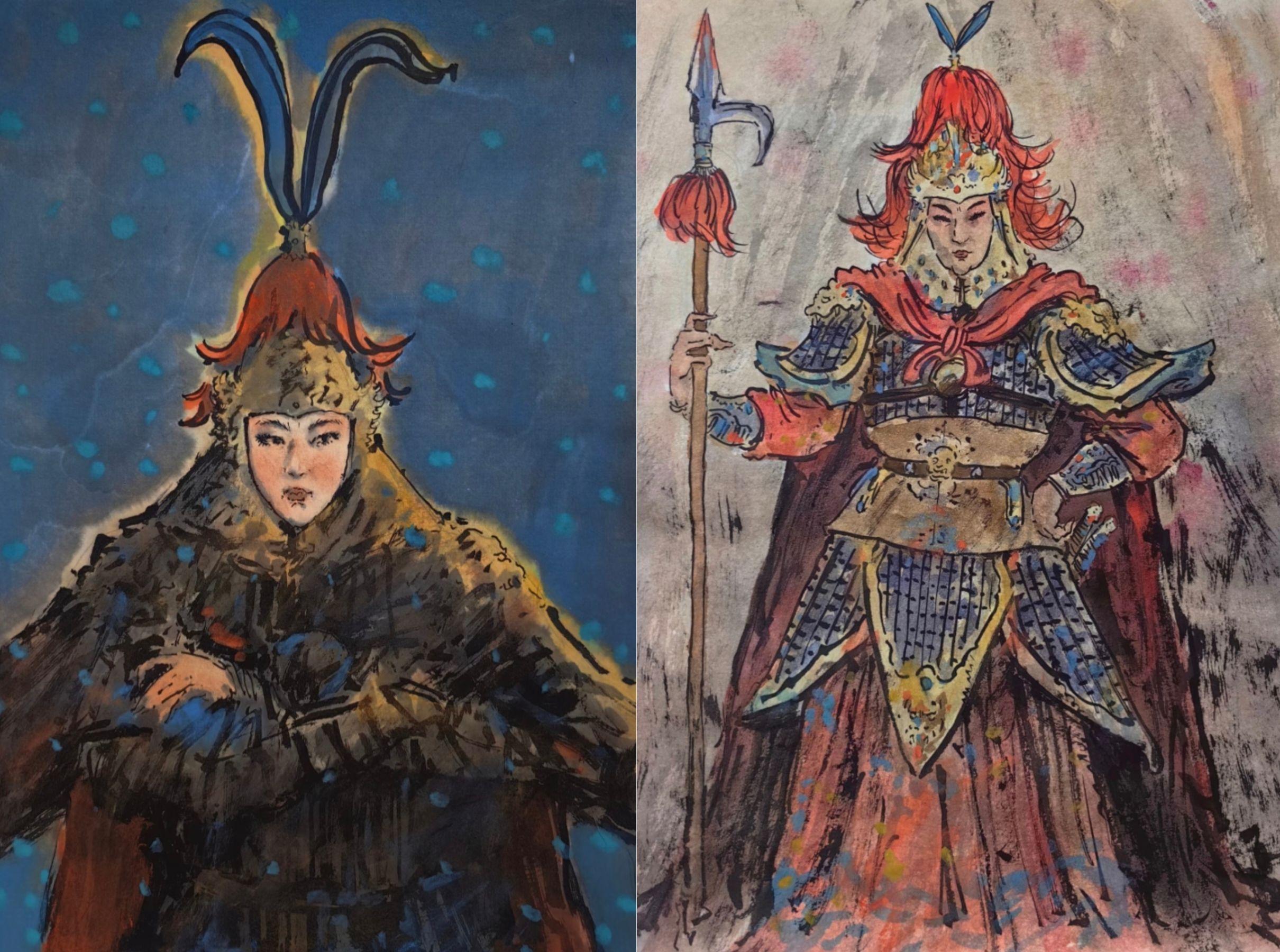 明末西南双壁女将秦良玉与白再香。秦良玉和白再香分别是重庆石柱土司马千乘...