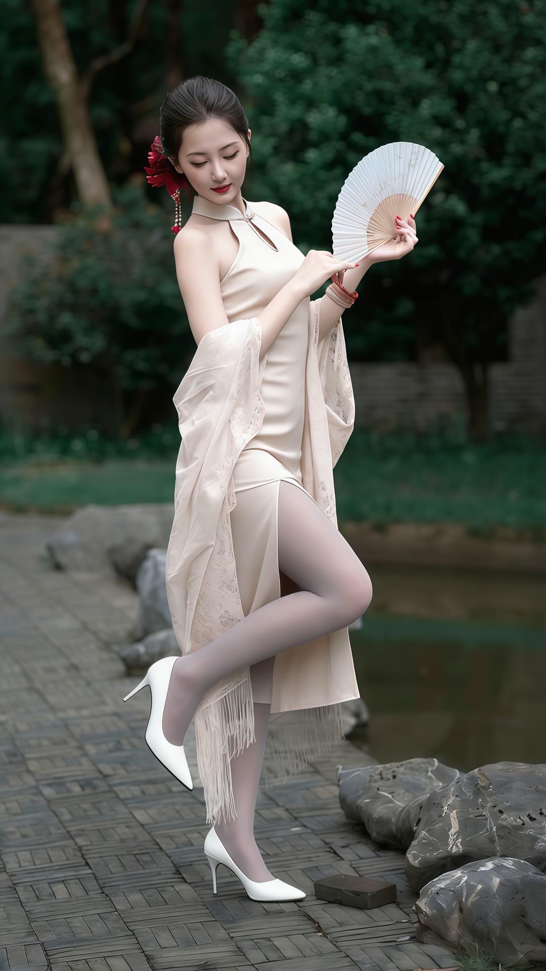 旗袍美女旗袍优雅气质高级感穿搭穿搭