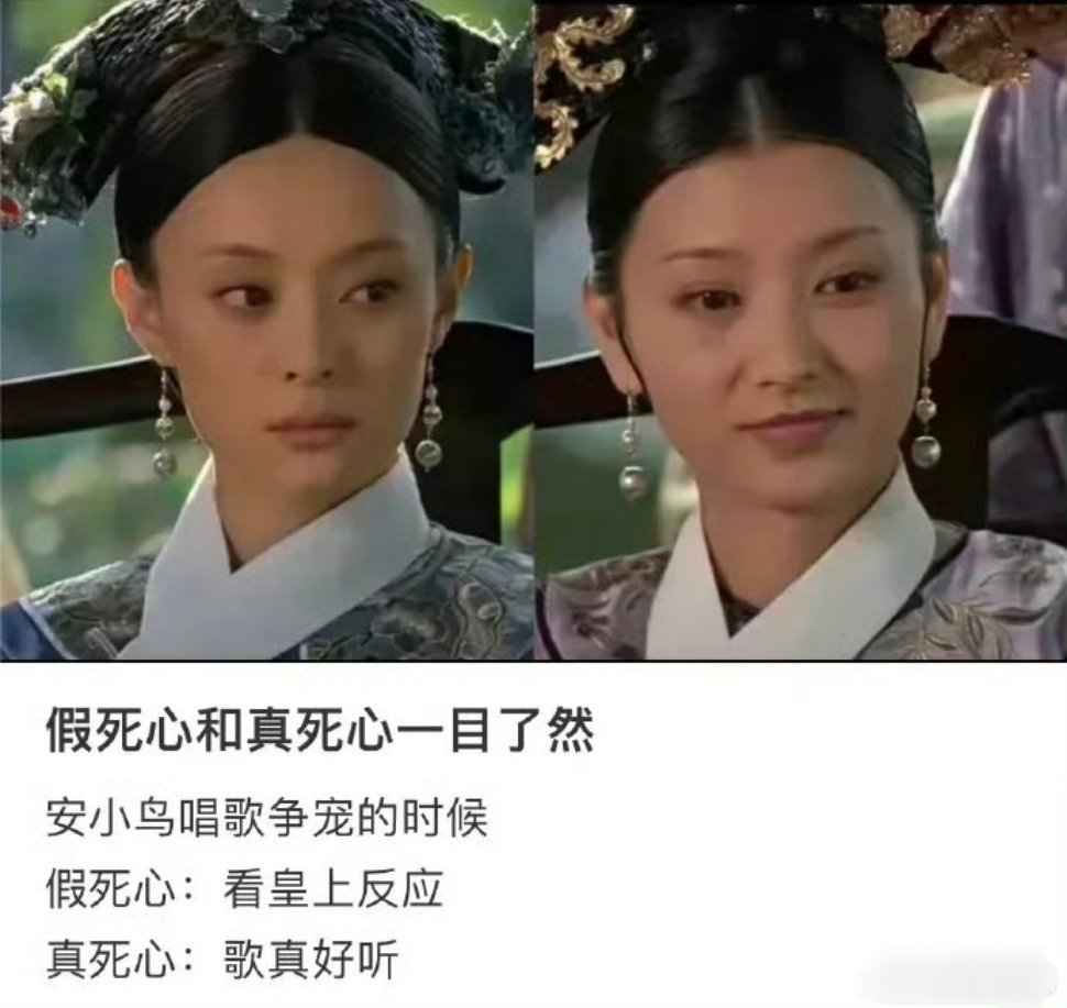 《甄嬛传》假死心和真死心一目了然眉姐姐：That'struemusic.（