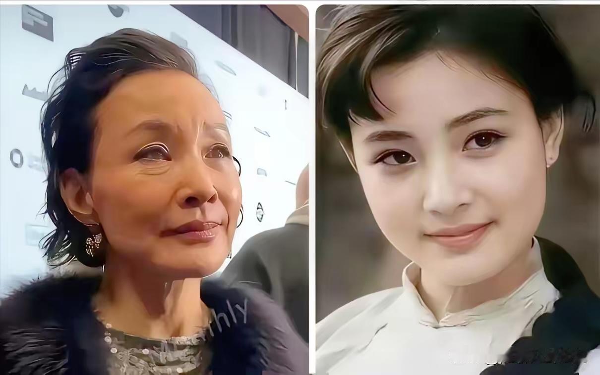 前阵子翻老挂历突然翻到陈冲年轻时的照片，整个人都愣住了。四十多年前《小花》里扎