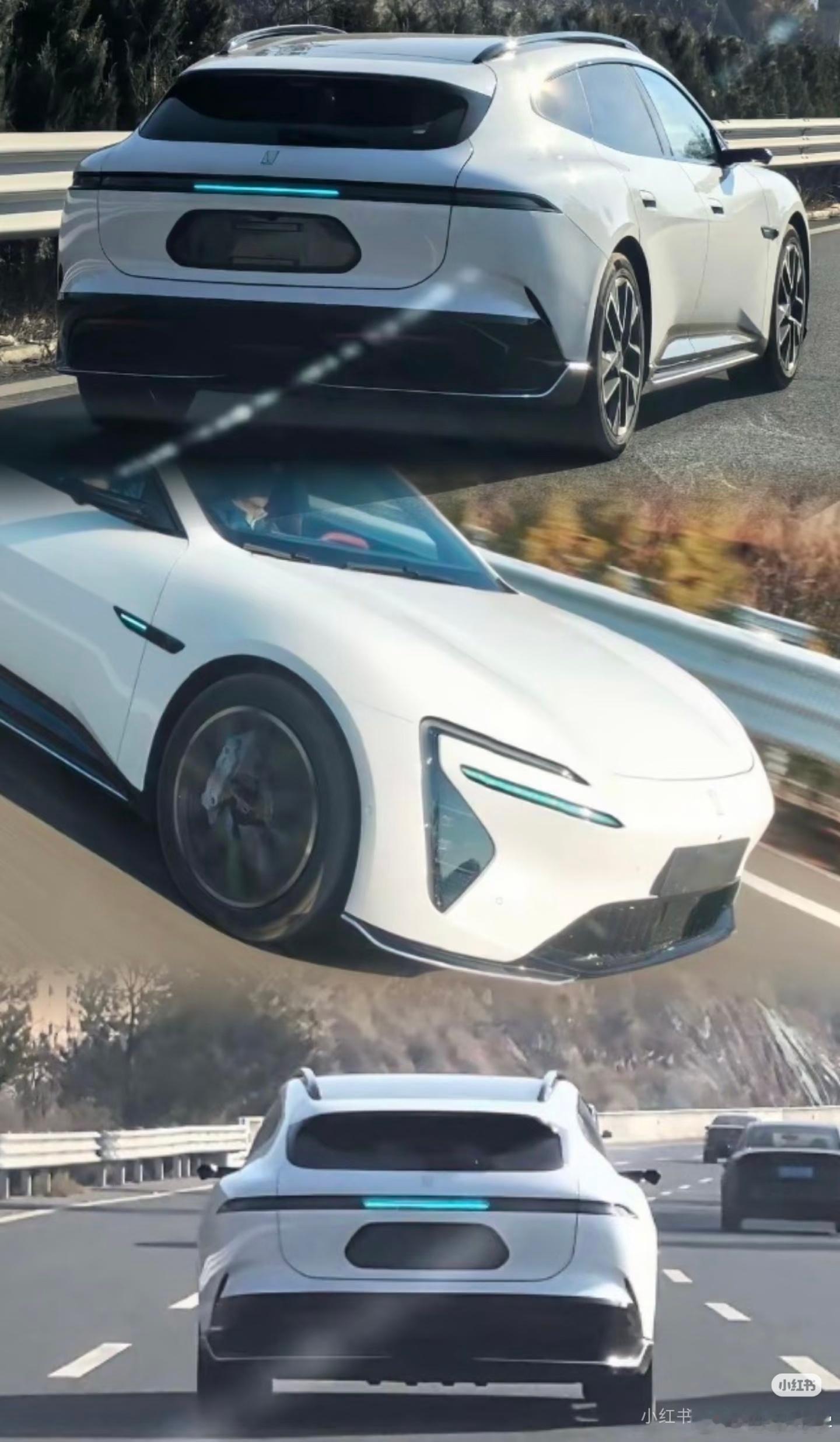 阿维塔06T尾部已经是贯穿灯了但目前看中间是小蓝灯，但行车的时候还是只亮两边大