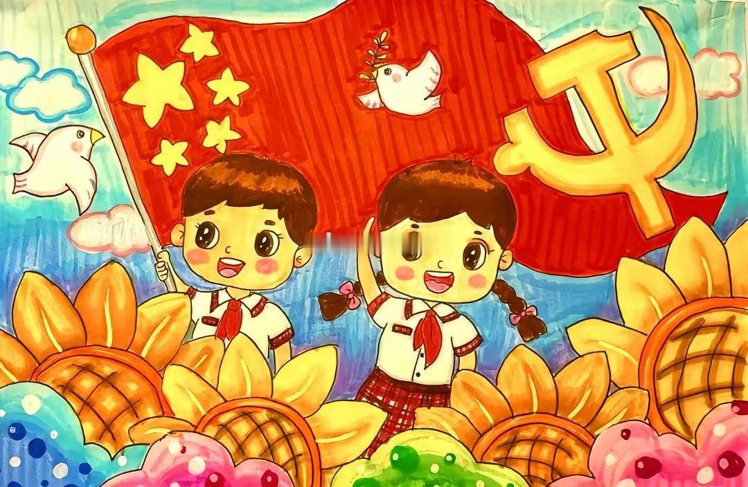 央美教授刘庆和的画作《开学了》第二幅是小学生画作​​​