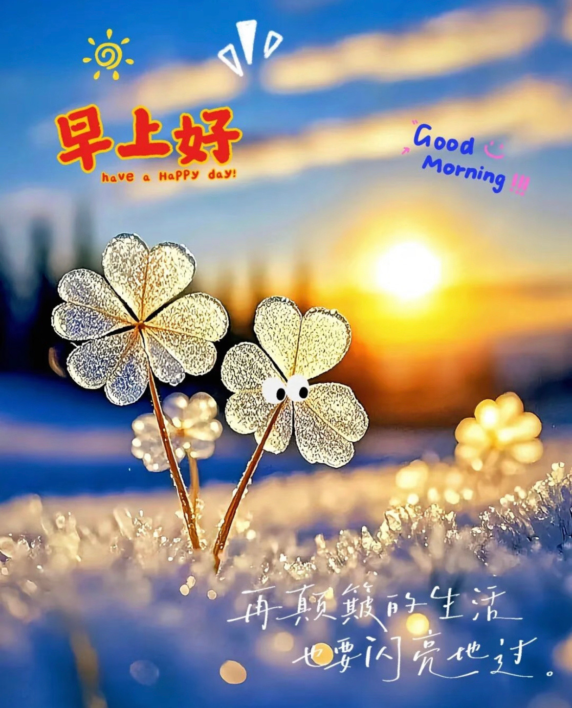 小小日子，简单就好，逐梦追光，定有所成。新的一天，愿你闪闪发光，早安！✨