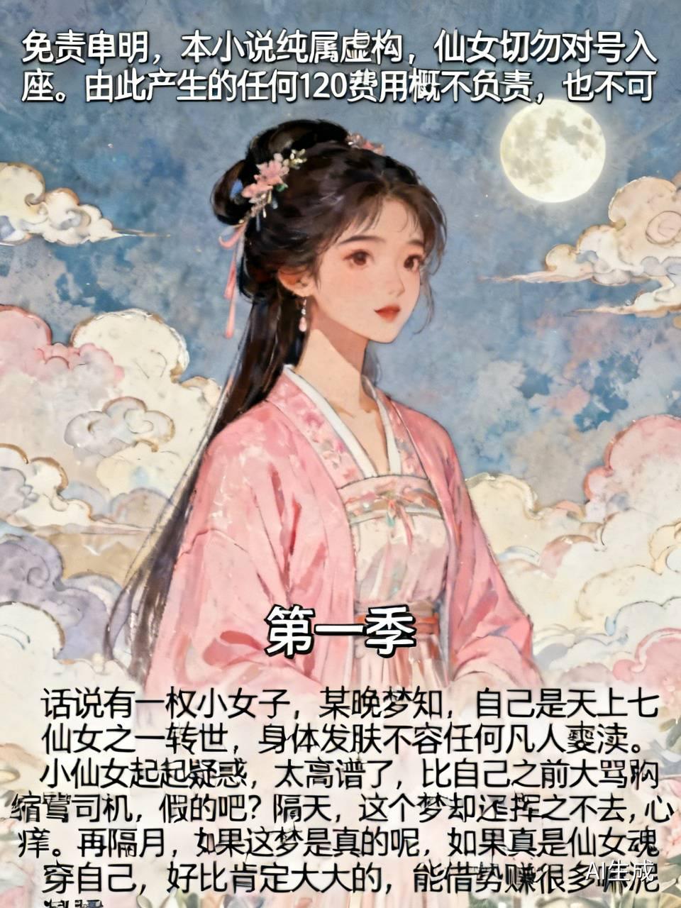 免责申明，本小说纯属虚构，仙女切勿对号入座。由此产生的任何120费用概不负责，