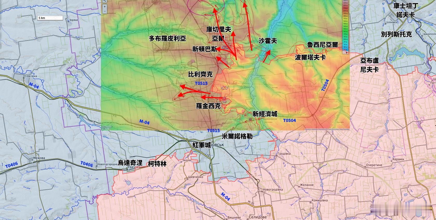 截至2025年8月11日晚，紅軍城方向-多布羅皮利亞附近，烏軍防線被突破烽火