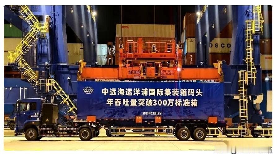 封关第一天，一个大新闻直接砸我脸上了。海南，洋浦港。吞吐量，破了300万箱。
