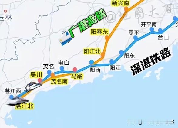 广湛高铁将通车！云浮阳江茂名湛江将进入双高铁时代！时速350公里的广湛高铁即