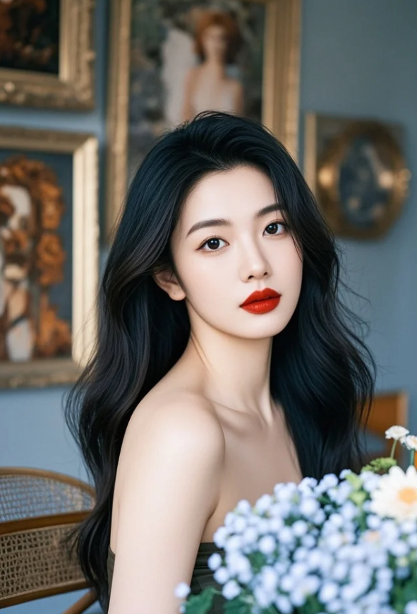 她转身时你听见了时光褶皱声