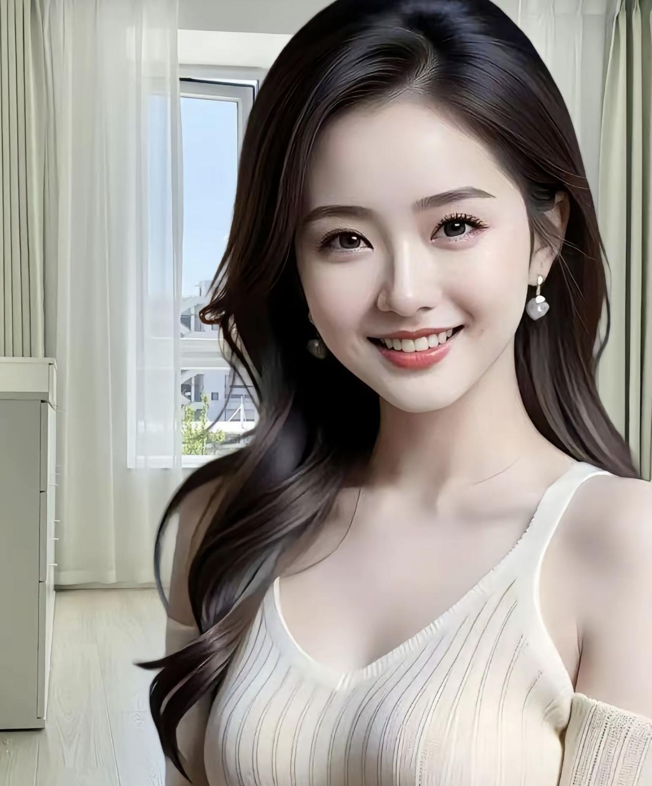 七律·恋爱中的女孩青丝垂瀑映娇颜，笑靥含春绽暖妍。眼若晨星藏蜜意，腮如朝槿醉