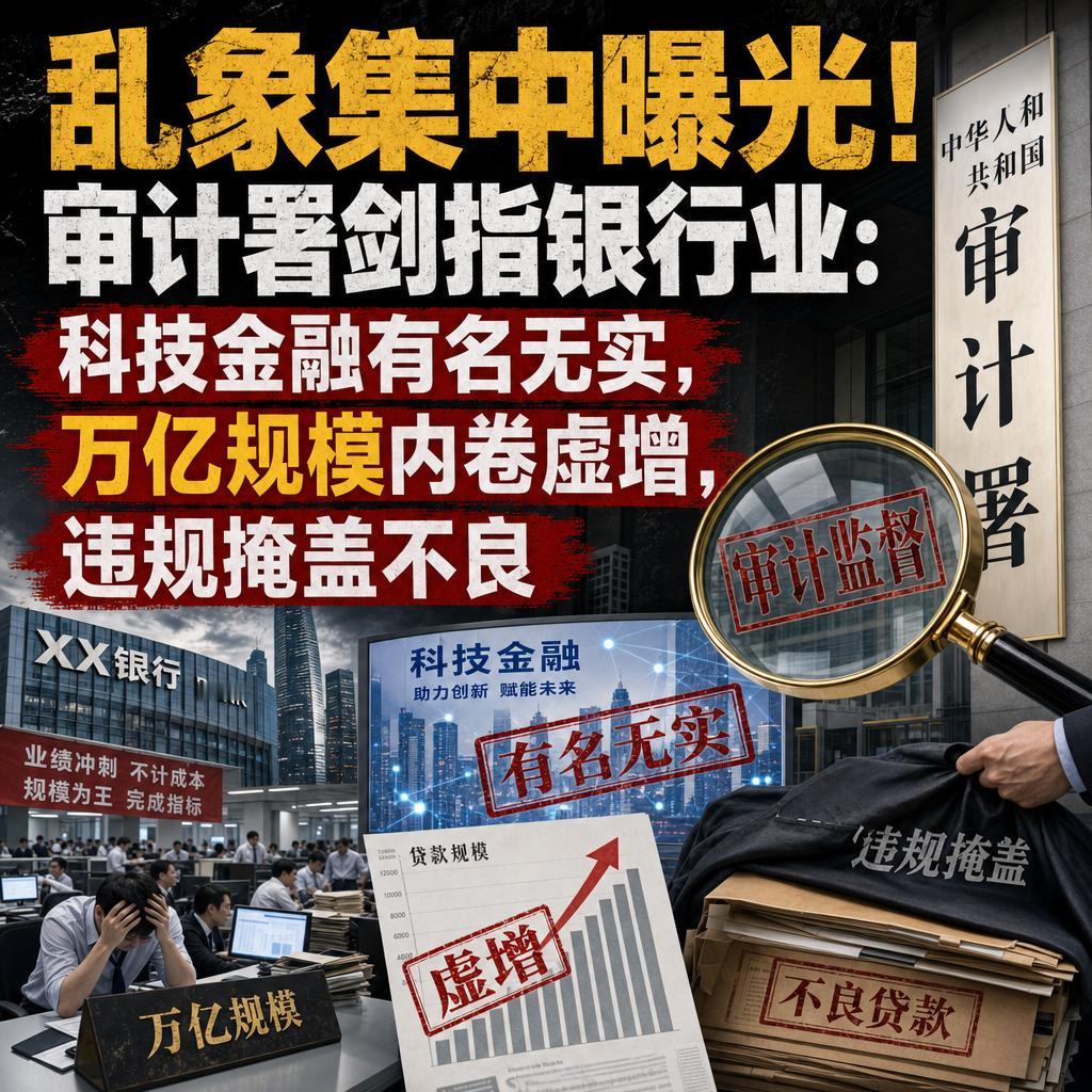 很多人以为银行喊了几年的"科技金融"，是真金白银地砸向了科创企业。但审计署6月