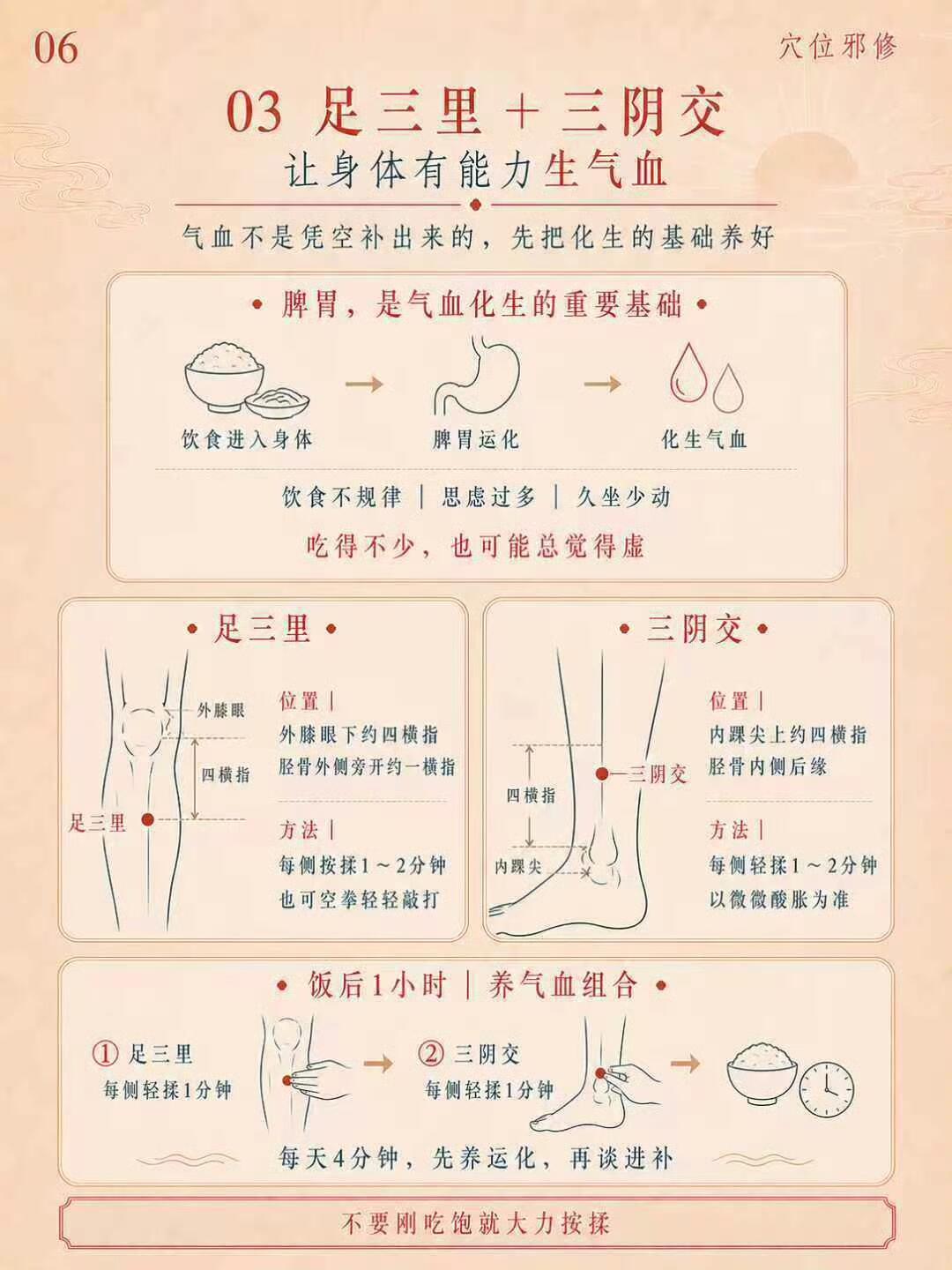揉通这八个穴位，阳气足气血旺​​​