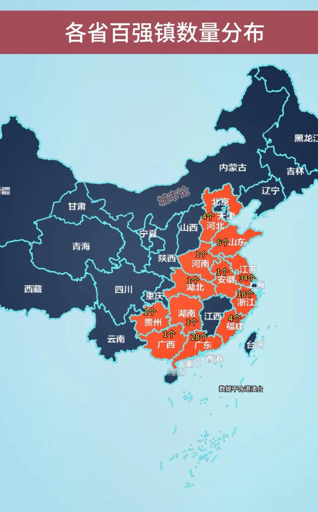 全国27省（自治区）百强镇数量就数江苏最牛
