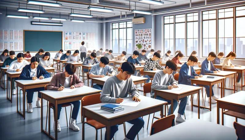 期末考试学校顶着巨大的压力，偷偷举行了。校长的解释是，考试虽然是违规的，但不考