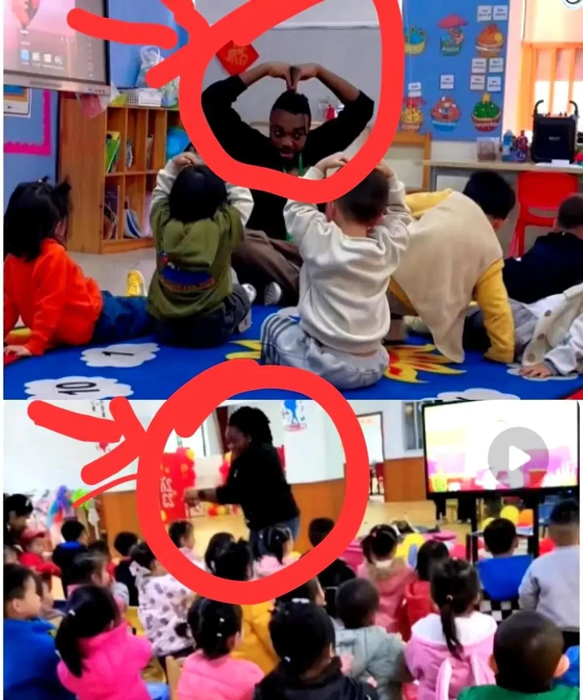 目前中国幼儿园时兴请黑人外教来教学。幼儿园的孩子们母语还不利索的情况下，就开始接