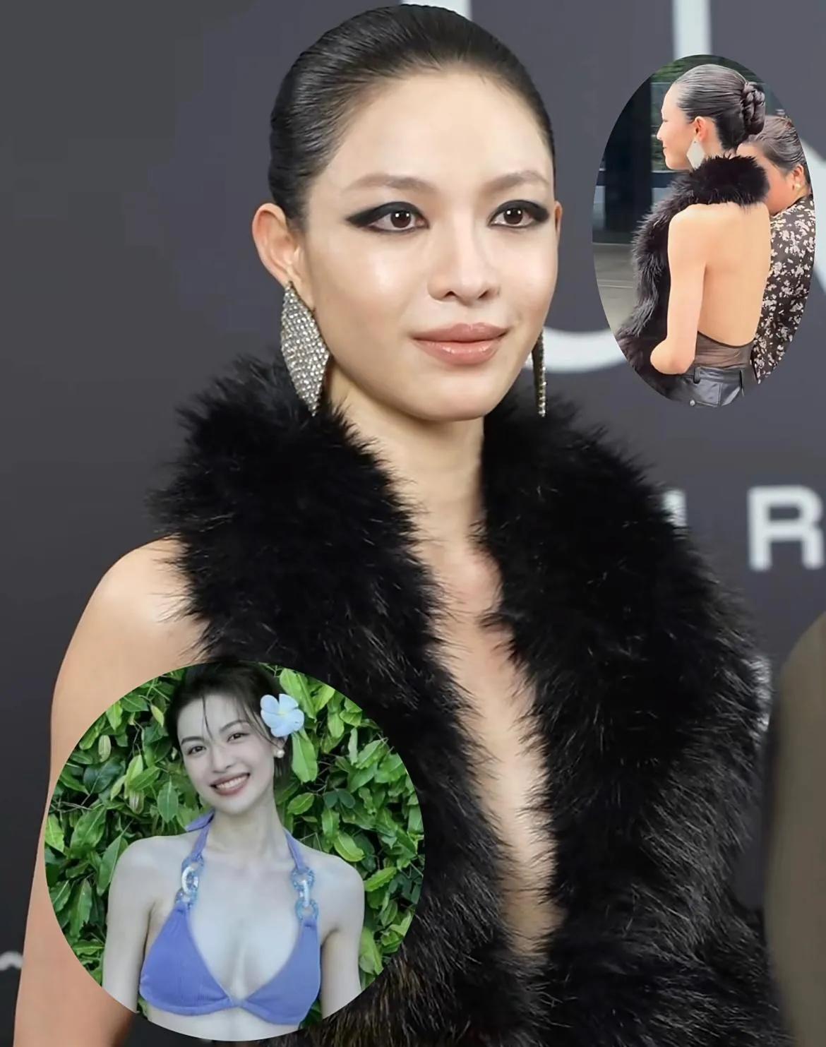 咱就是说，钟楚曦这次的造型，真的是让人一整个大震惊啊！这大烟熏妆，配上小皮