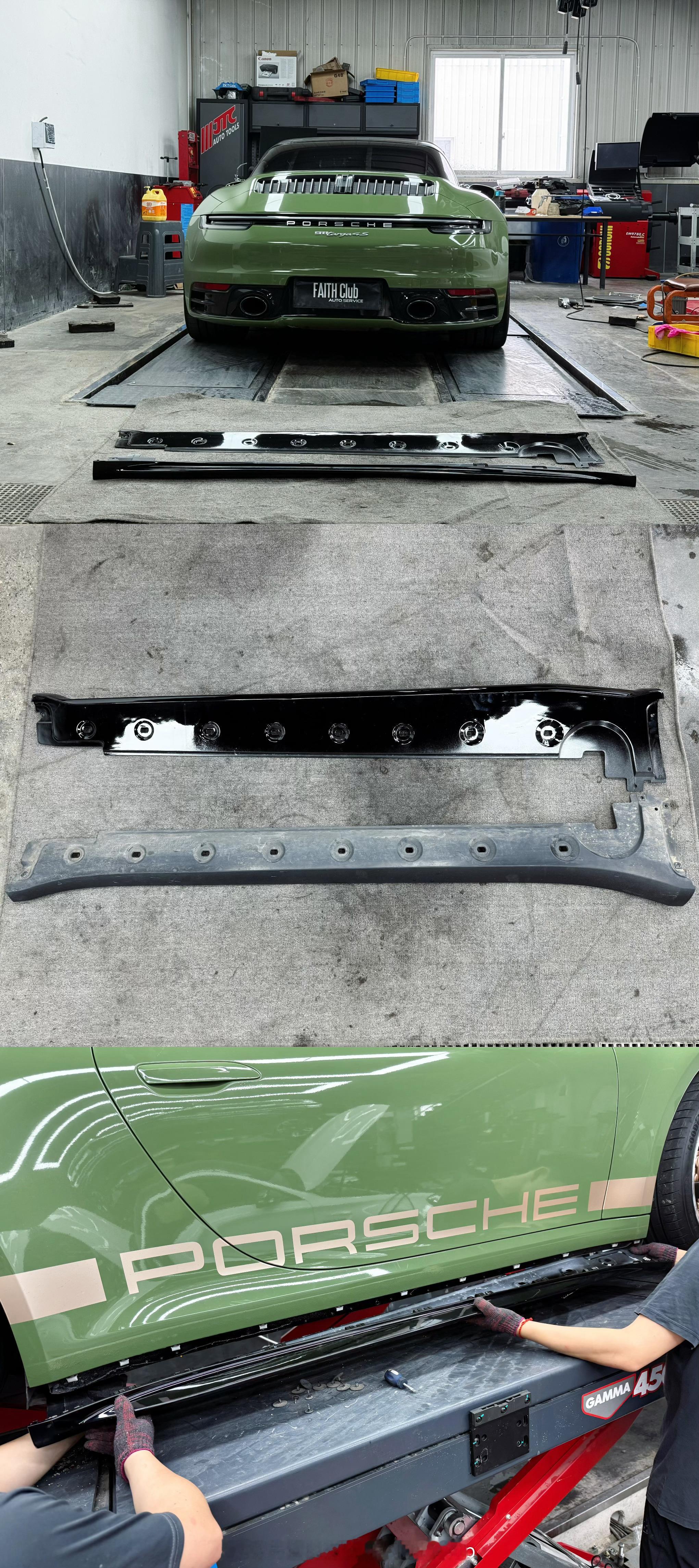 保时捷992Targa：-GT3同款塑料侧裙，高贴合度不影响通过性，弥补侧面线