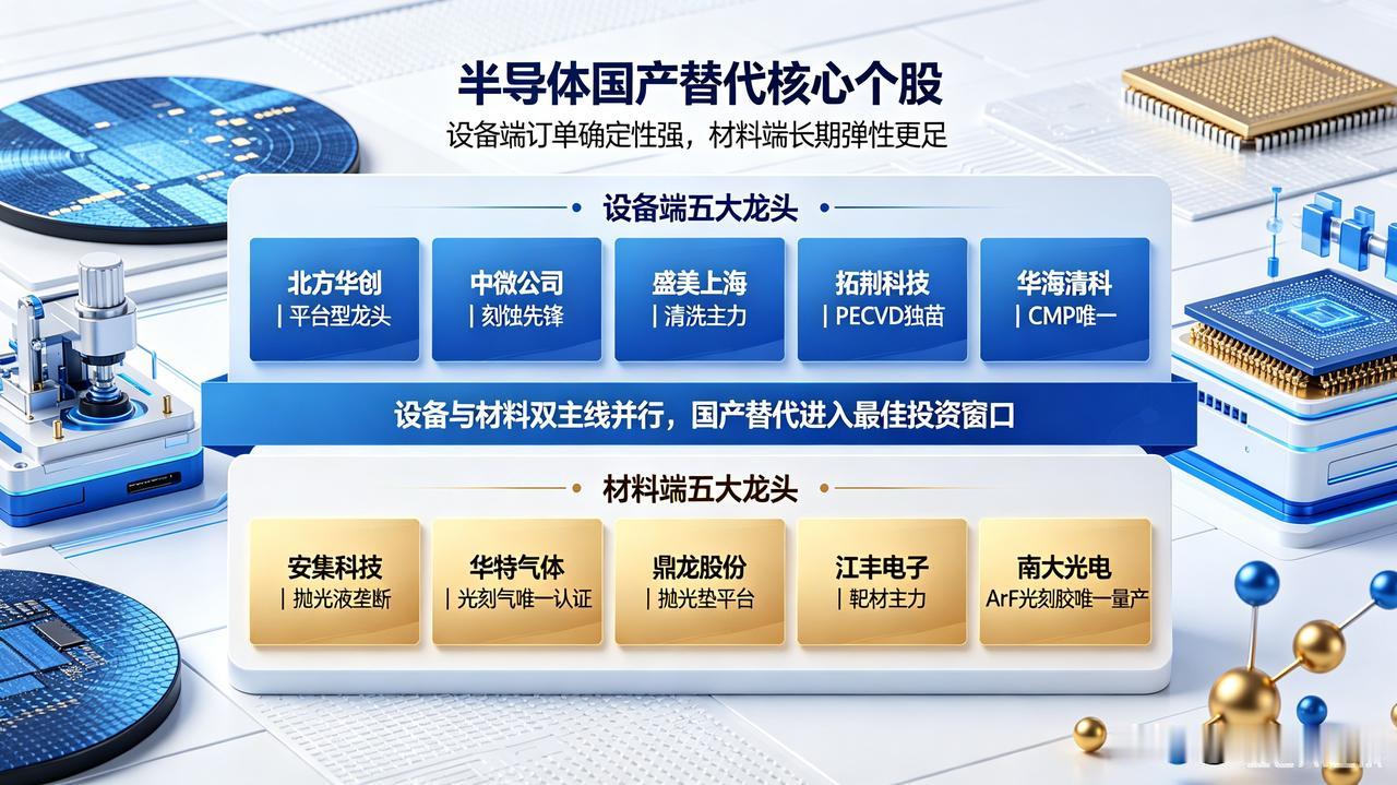 半导体铲子股核心龙头，收藏！设备五虎上将：北方华创、中微公司、拓荆科技、盛美
