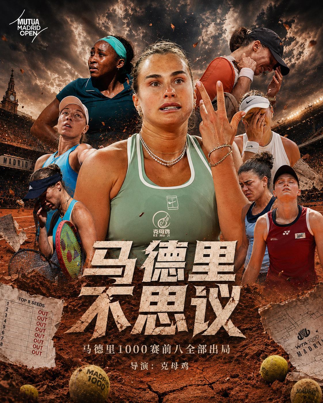 马德里赛女单前八种子全部无缘四强【1】萨巴伦卡：1/4决赛错失六个赛点输给巴蒂斯