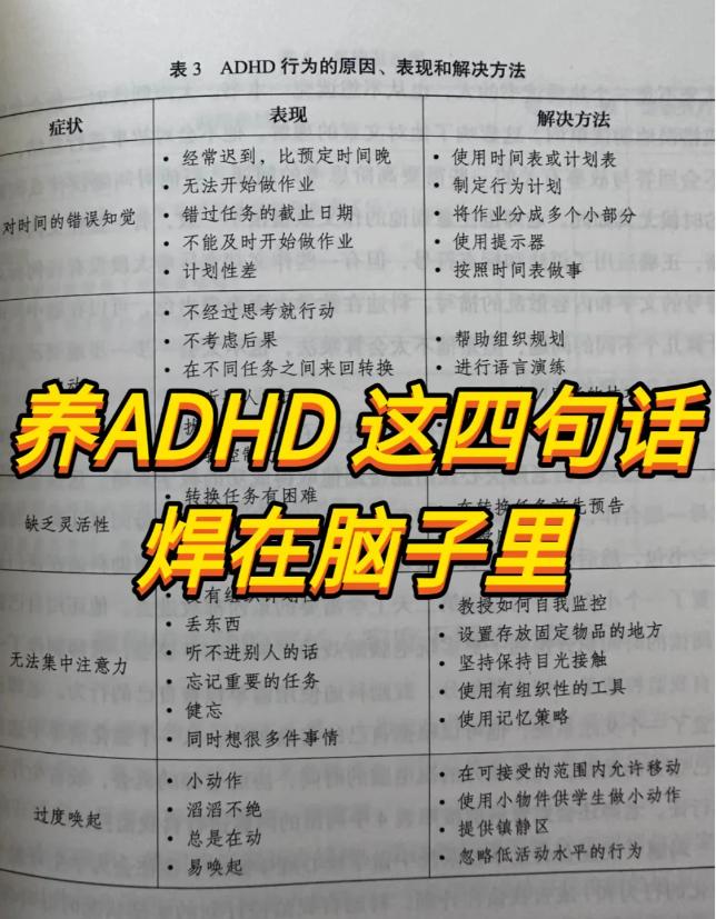 养ADHD，这四句话请焊在脑子里！很多家长都说养A娃真的太难了，孩子不听话、易