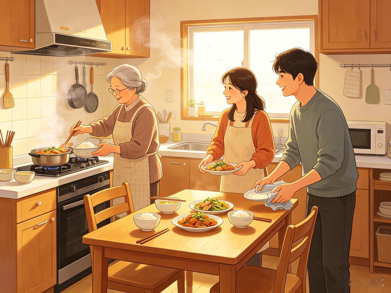 我是这样当婆婆的，退休后包揽全部家务，一日三餐我全包，儿子、儿媳妇都是桌上请饭。