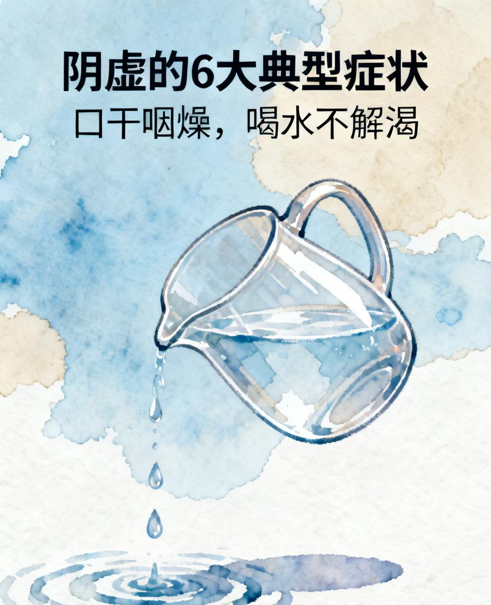 口干、心烦、出汗、怕热，都有可能是阴虚！阴虚的6大典型症状大揭秘：很多人一到