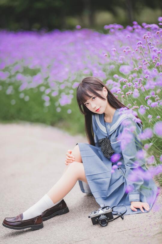 马鞭草与水玉JK丨打包一点紫色，放进夏天！💜
