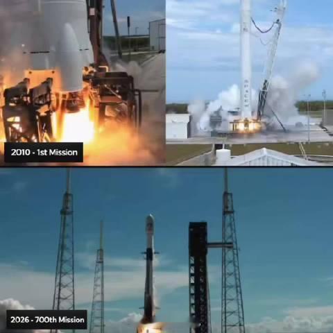 【SpaceX猎鹰9号第700次发射送SES三颗组网卫星入轨】北京时间今天凌晨，