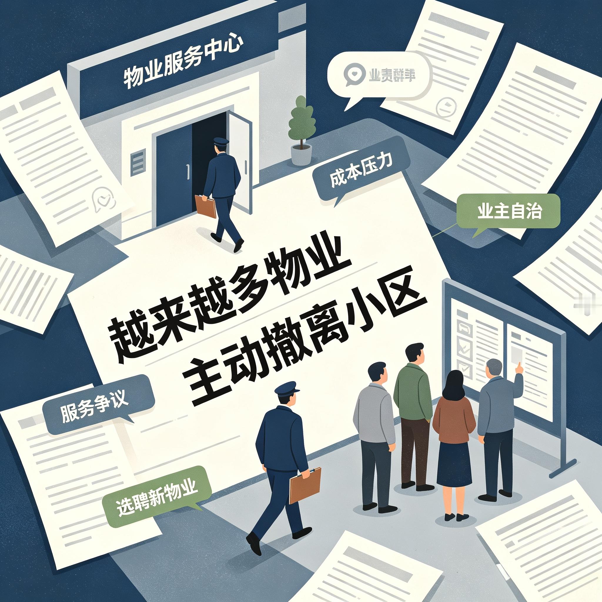越来越多物业主动撤离小区2026年物业行业迎来大洗牌，住建部修订《物业服务条例
