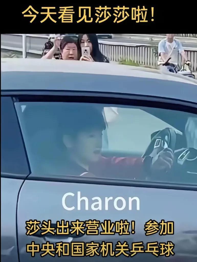 这个错位也太有意思了，不仔细看还以为是莎莎开车了呢？莎莎虽然考了驾照，但是目前还