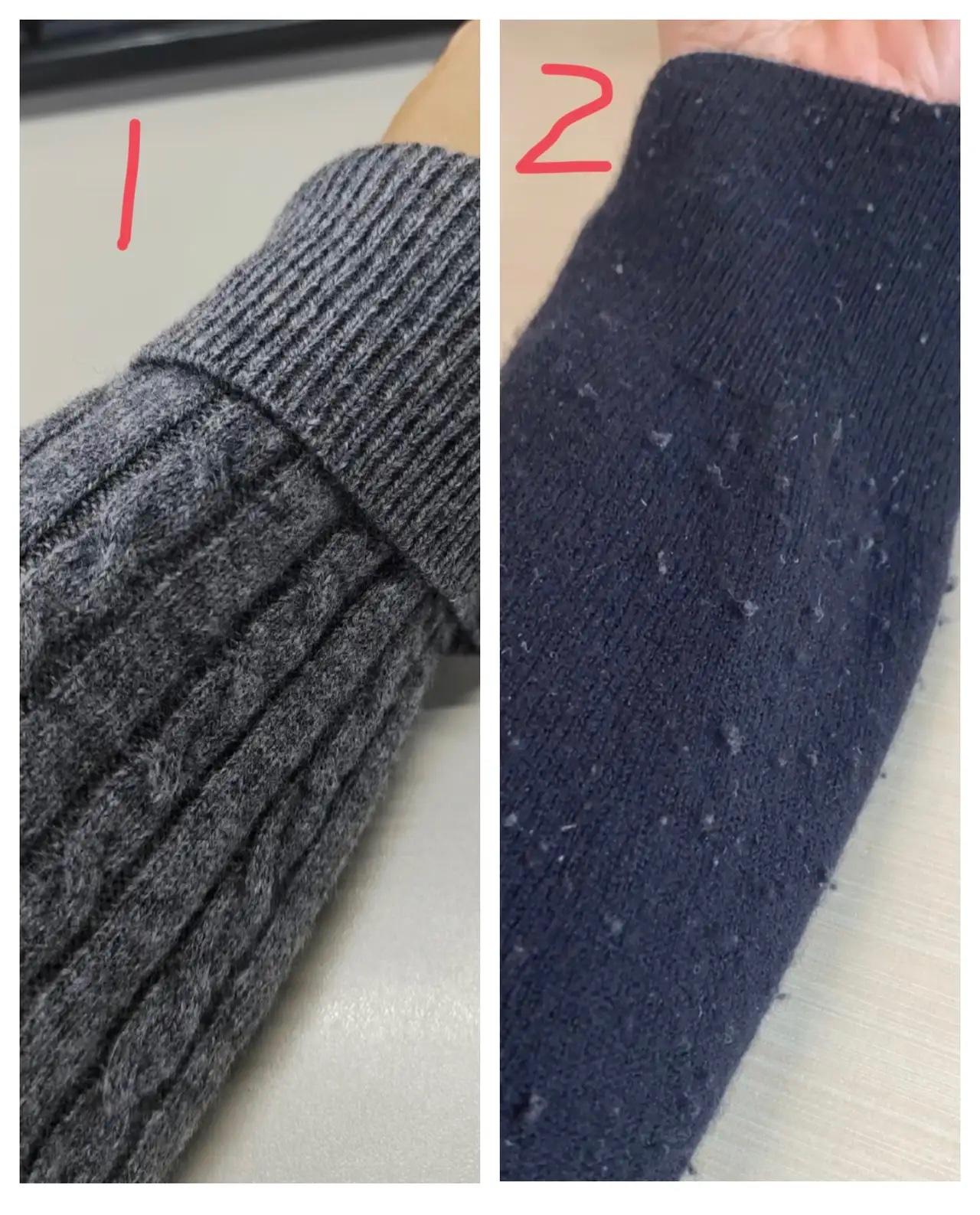 谁懂啊！我买的两件毛衣，图一是180元，机洗两年不起球，图二是500元，小心翼翼