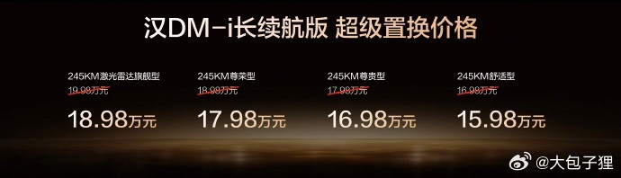 比亚迪汉智驾领航版来了！这次比亚迪汉这个中大型轿车的明星产品也全面部署了激光雷达