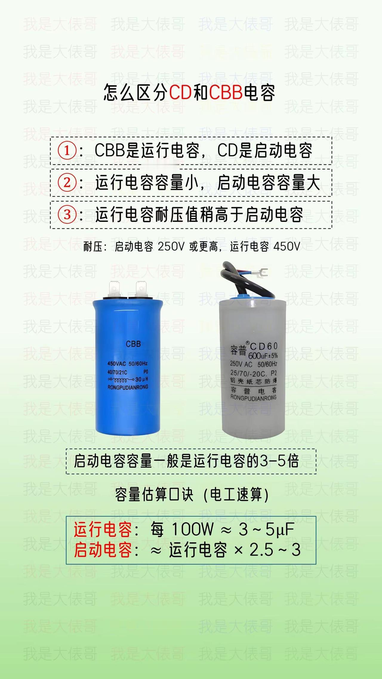 怎么区分CD和CBB电容？选型技巧分享。零基础学电工电工常识电工教学电容
