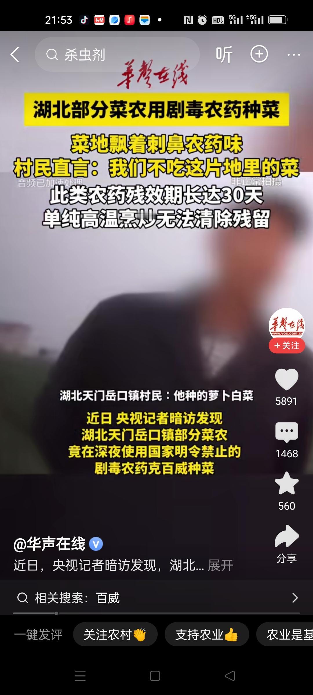 自己都不吃，卖给别人吃?这就是湖北天门岳口镇菜农干的事啊！使用国家明令禁止的剧