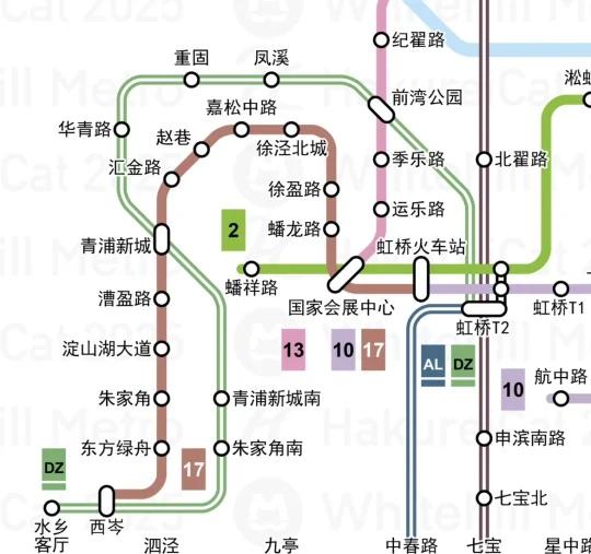 青浦.zip非官方图，仅供参考。下载清晰原图请前往（保持更新）上海地铁轨