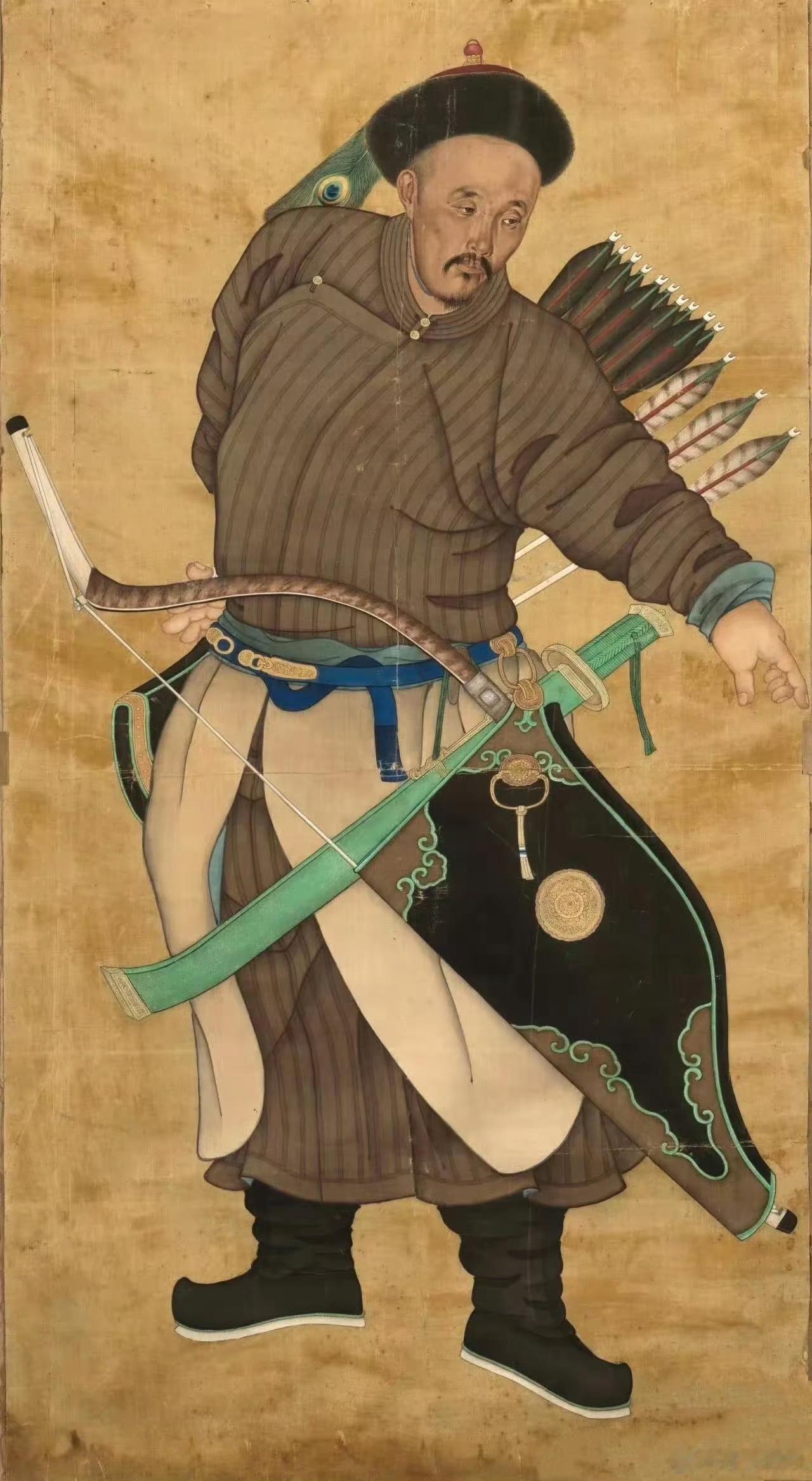 清朝画师作品《康熙狩猎图》康熙：把朕画丑了，拉出去宰了